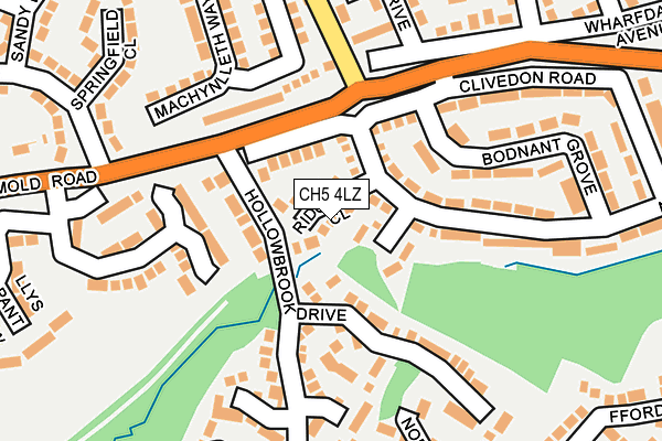 CH5 4LZ map - OS OpenMap – Local (Ordnance Survey)