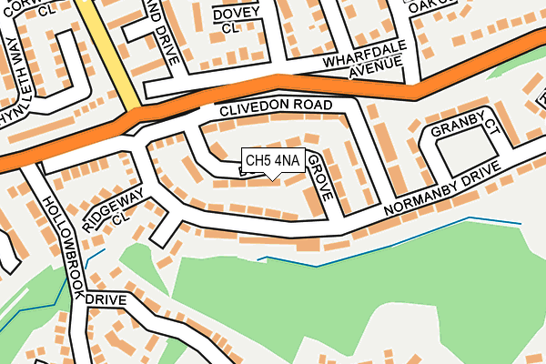 CH5 4NA map - OS OpenMap – Local (Ordnance Survey)