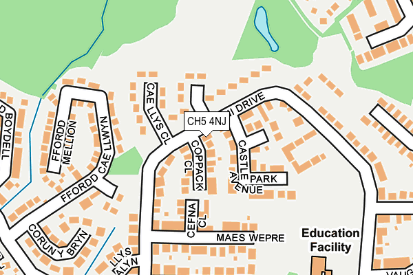 CH5 4NJ map - OS OpenMap – Local (Ordnance Survey)