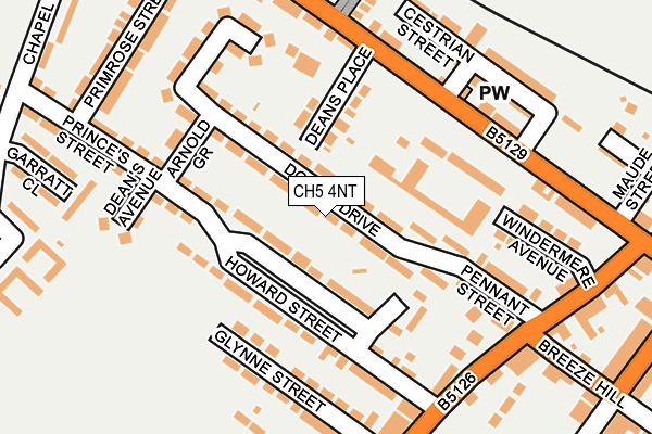 CH5 4NT map - OS OpenMap – Local (Ordnance Survey)