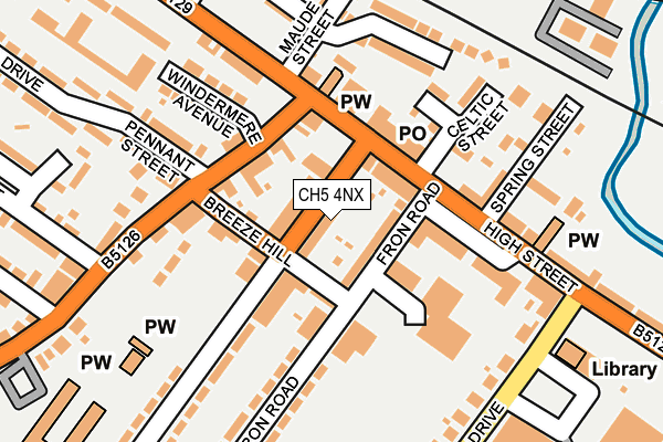 CH5 4NX map - OS OpenMap – Local (Ordnance Survey)