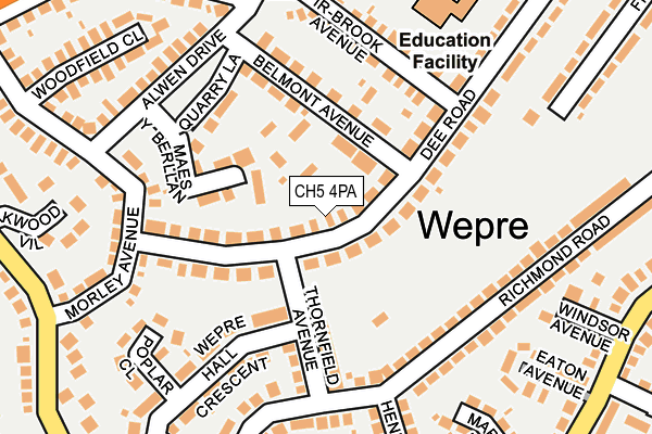 CH5 4PA map - OS OpenMap – Local (Ordnance Survey)