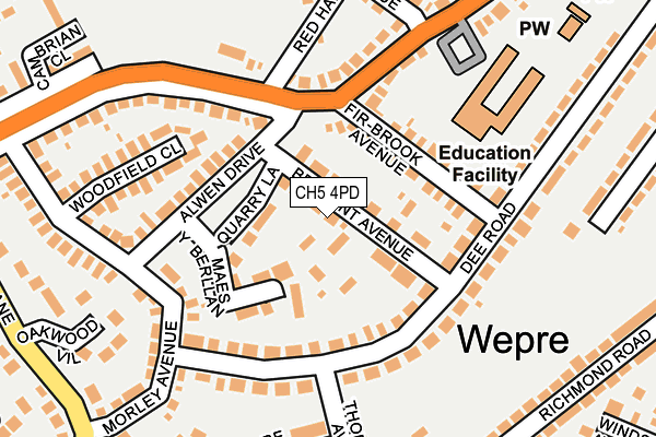 CH5 4PD map - OS OpenMap – Local (Ordnance Survey)