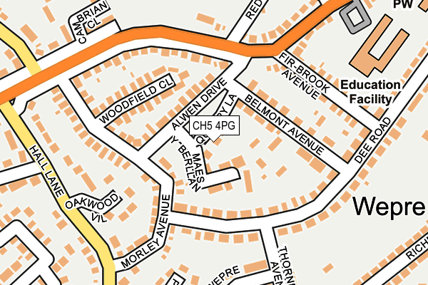 CH5 4PG map - OS OpenMap – Local (Ordnance Survey)