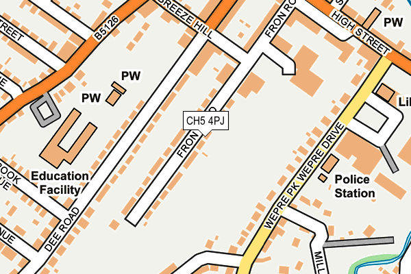 CH5 4PJ map - OS OpenMap – Local (Ordnance Survey)
