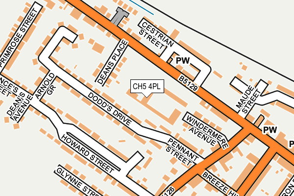 CH5 4PL map - OS OpenMap – Local (Ordnance Survey)