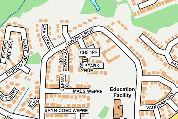 CH5 4PR map - OS OpenMap – Local (Ordnance Survey)