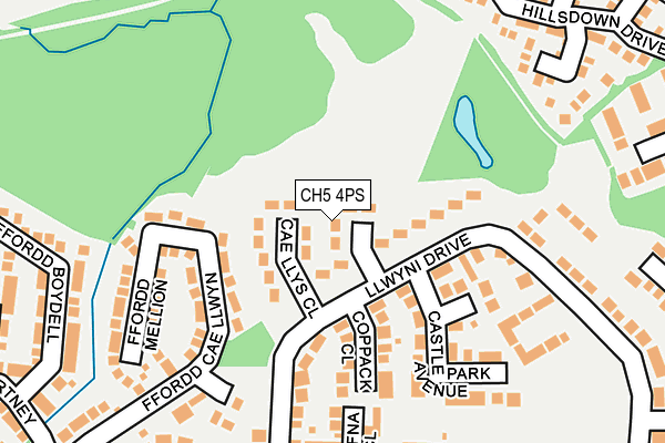 CH5 4PS map - OS OpenMap – Local (Ordnance Survey)