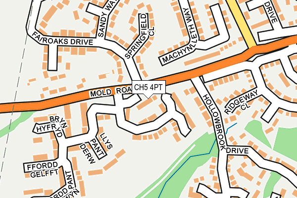 CH5 4PT map - OS OpenMap – Local (Ordnance Survey)