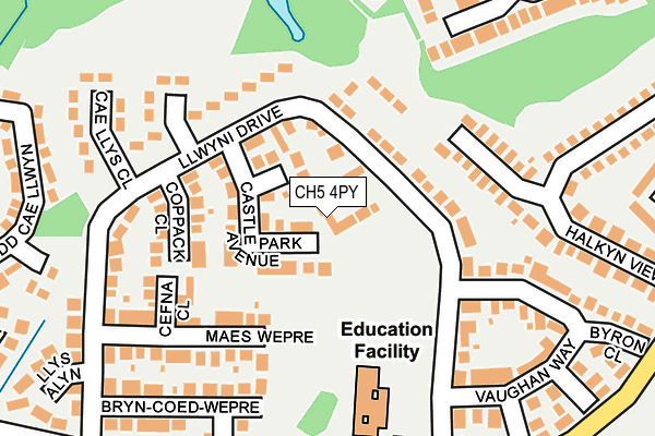 CH5 4PY map - OS OpenMap – Local (Ordnance Survey)