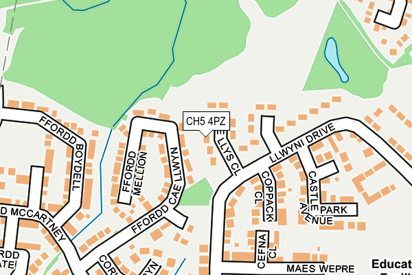 CH5 4PZ map - OS OpenMap – Local (Ordnance Survey)