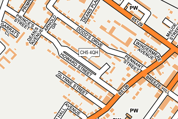 CH5 4QH map - OS OpenMap – Local (Ordnance Survey)