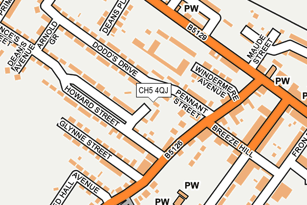 CH5 4QJ map - OS OpenMap – Local (Ordnance Survey)