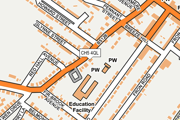 CH5 4QL map - OS OpenMap – Local (Ordnance Survey)