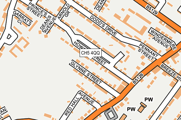 CH5 4QQ map - OS OpenMap – Local (Ordnance Survey)