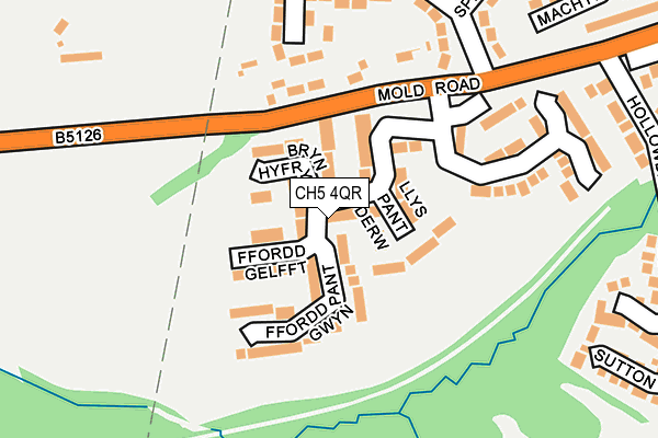 CH5 4QR map - OS OpenMap – Local (Ordnance Survey)