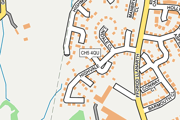 CH5 4QU map - OS OpenMap – Local (Ordnance Survey)