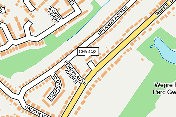 CH5 4QX map - OS OpenMap – Local (Ordnance Survey)