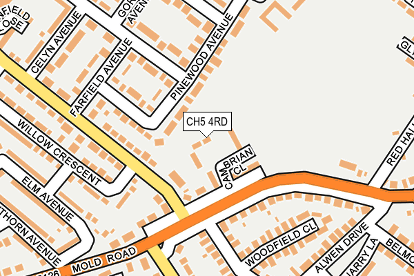 CH5 4RD map - OS OpenMap – Local (Ordnance Survey)