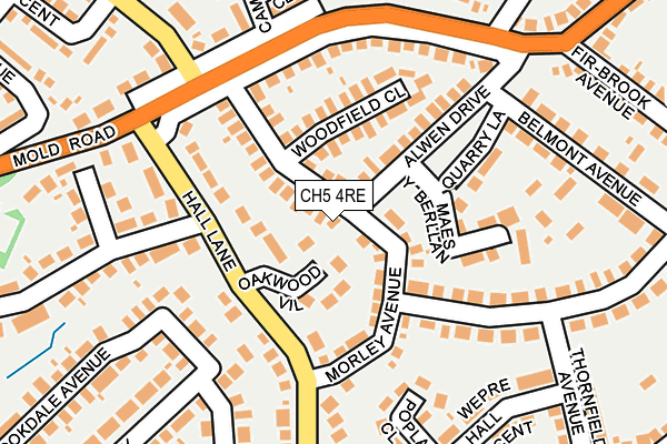 CH5 4RE map - OS OpenMap – Local (Ordnance Survey)
