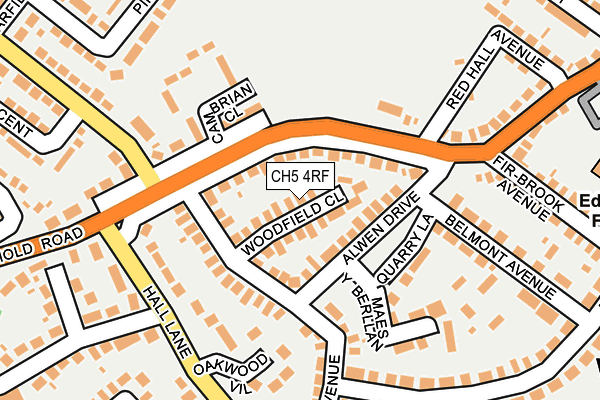 CH5 4RF map - OS OpenMap – Local (Ordnance Survey)