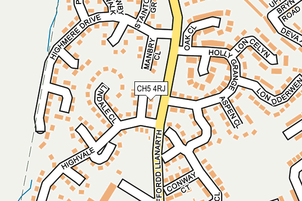 CH5 4RJ map - OS OpenMap – Local (Ordnance Survey)