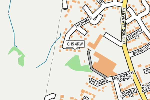CH5 4RW map - OS OpenMap – Local (Ordnance Survey)
