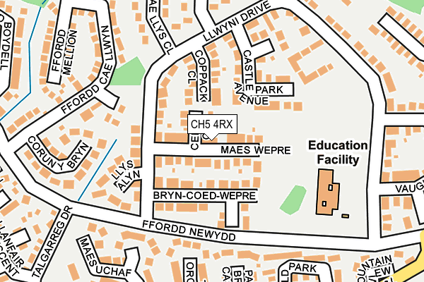 CH5 4RX map - OS OpenMap – Local (Ordnance Survey)