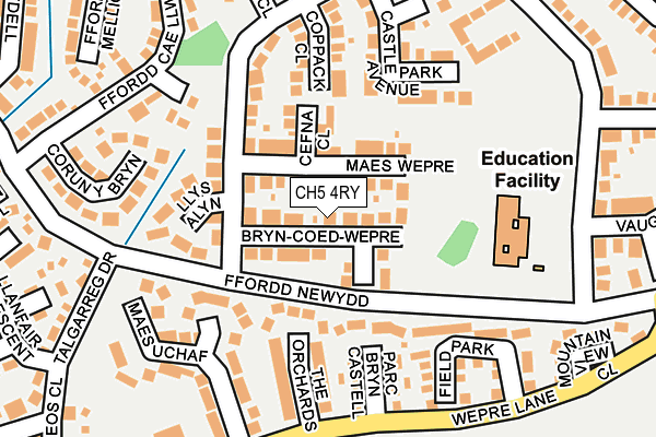 CH5 4RY map - OS OpenMap – Local (Ordnance Survey)