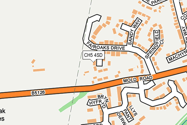 CH5 4SD map - OS OpenMap – Local (Ordnance Survey)