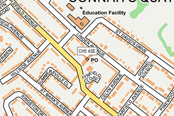 CH5 4SE map - OS OpenMap – Local (Ordnance Survey)