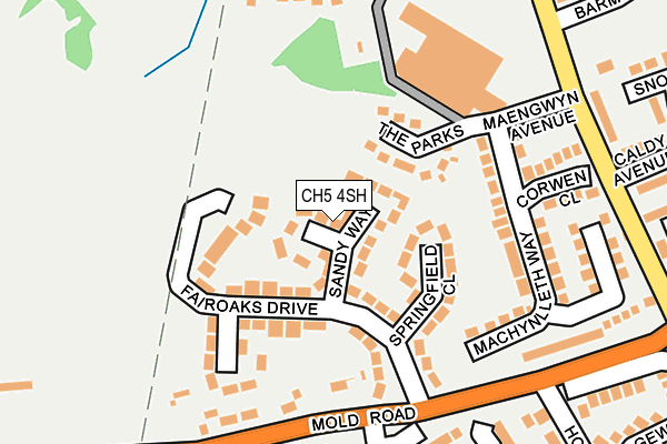 CH5 4SH map - OS OpenMap – Local (Ordnance Survey)