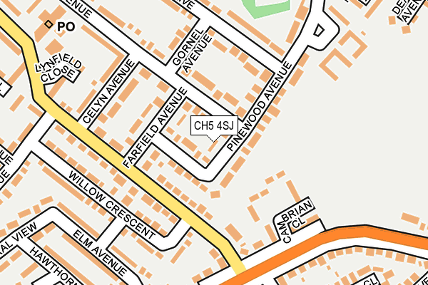 CH5 4SJ map - OS OpenMap – Local (Ordnance Survey)