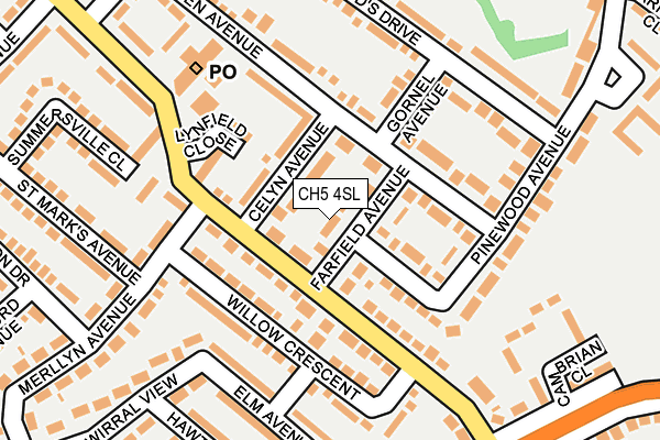 CH5 4SL map - OS OpenMap – Local (Ordnance Survey)