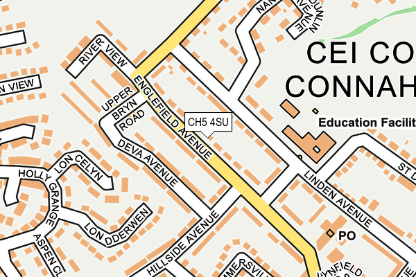 CH5 4SU map - OS OpenMap – Local (Ordnance Survey)