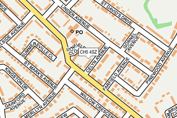 CH5 4SZ map - OS OpenMap – Local (Ordnance Survey)