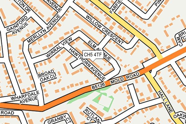 CH5 4TF map - OS OpenMap – Local (Ordnance Survey)