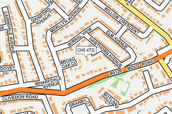 CH5 4TG map - OS OpenMap – Local (Ordnance Survey)