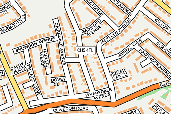 CH5 4TL map - OS OpenMap – Local (Ordnance Survey)