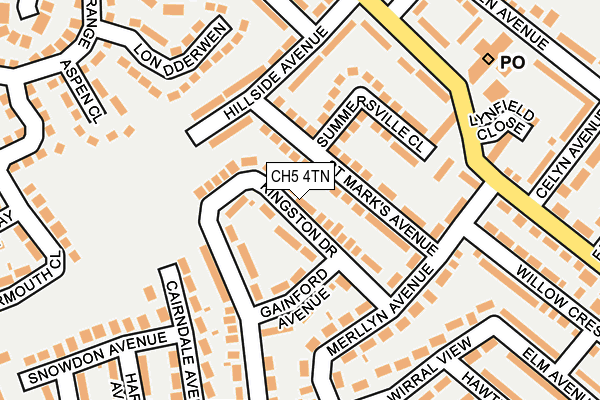 CH5 4TN map - OS OpenMap – Local (Ordnance Survey)