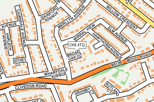 CH5 4TQ map - OS OpenMap – Local (Ordnance Survey)