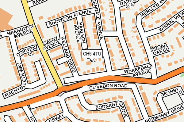 CH5 4TU map - OS OpenMap – Local (Ordnance Survey)