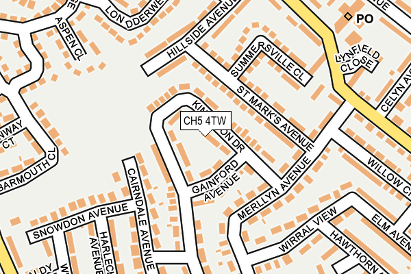 CH5 4TW map - OS OpenMap – Local (Ordnance Survey)