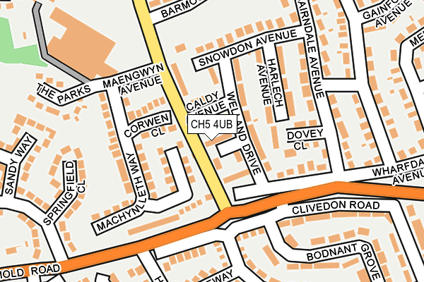 CH5 4UB map - OS OpenMap – Local (Ordnance Survey)