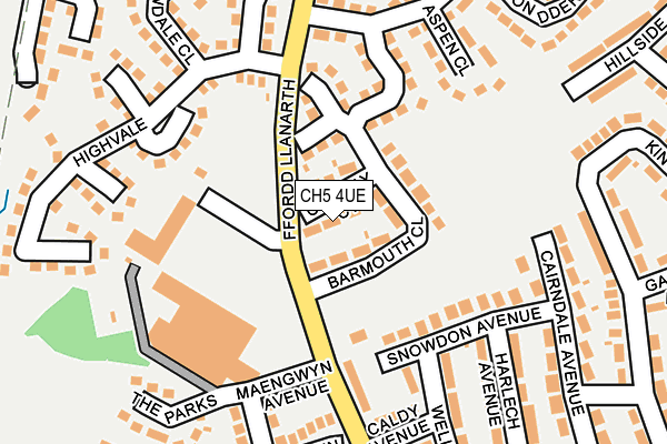 CH5 4UE map - OS OpenMap – Local (Ordnance Survey)