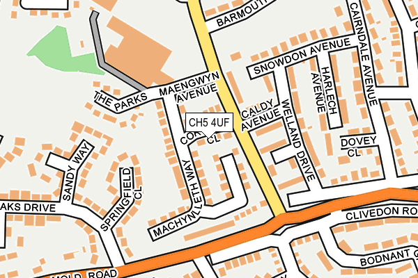 CH5 4UF map - OS OpenMap – Local (Ordnance Survey)