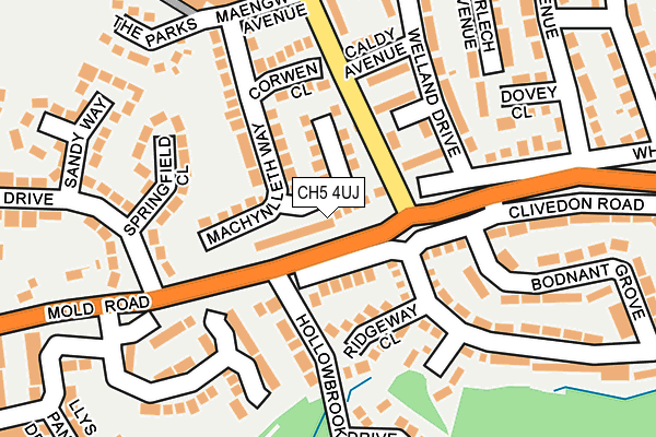 CH5 4UJ map - OS OpenMap – Local (Ordnance Survey)