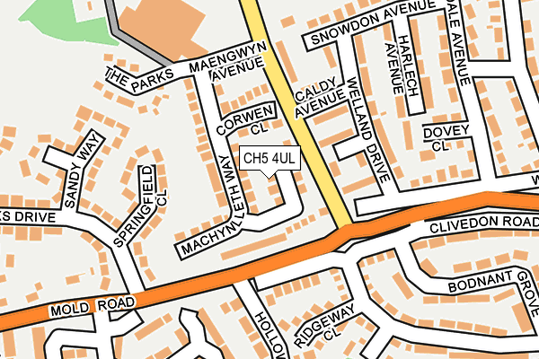 CH5 4UL map - OS OpenMap – Local (Ordnance Survey)