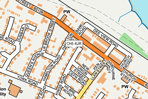 CH5 4UR map - OS OpenMap – Local (Ordnance Survey)