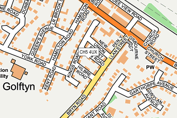 CH5 4UX map - OS OpenMap – Local (Ordnance Survey)